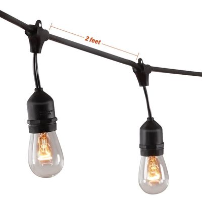 20 램프 배터리 LED 120V 스트링 라이트 볼 외부 정원 patio 파티 IP65