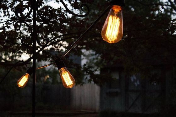 태양 운석 샤워 튜브 패치 램프 클러스터 LED 빛 사용자 정의 길이