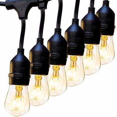 25ft 48ft 맑은 램프 LED G40 글로브 태양광 LED 스트링 조명 휴일 장식